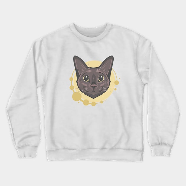 Cat Crewneck Sweatshirt by Pevuna